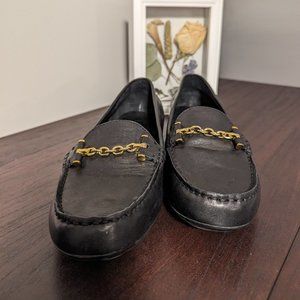 Women's Ralph Lauren Leather Black Loafers Size 11